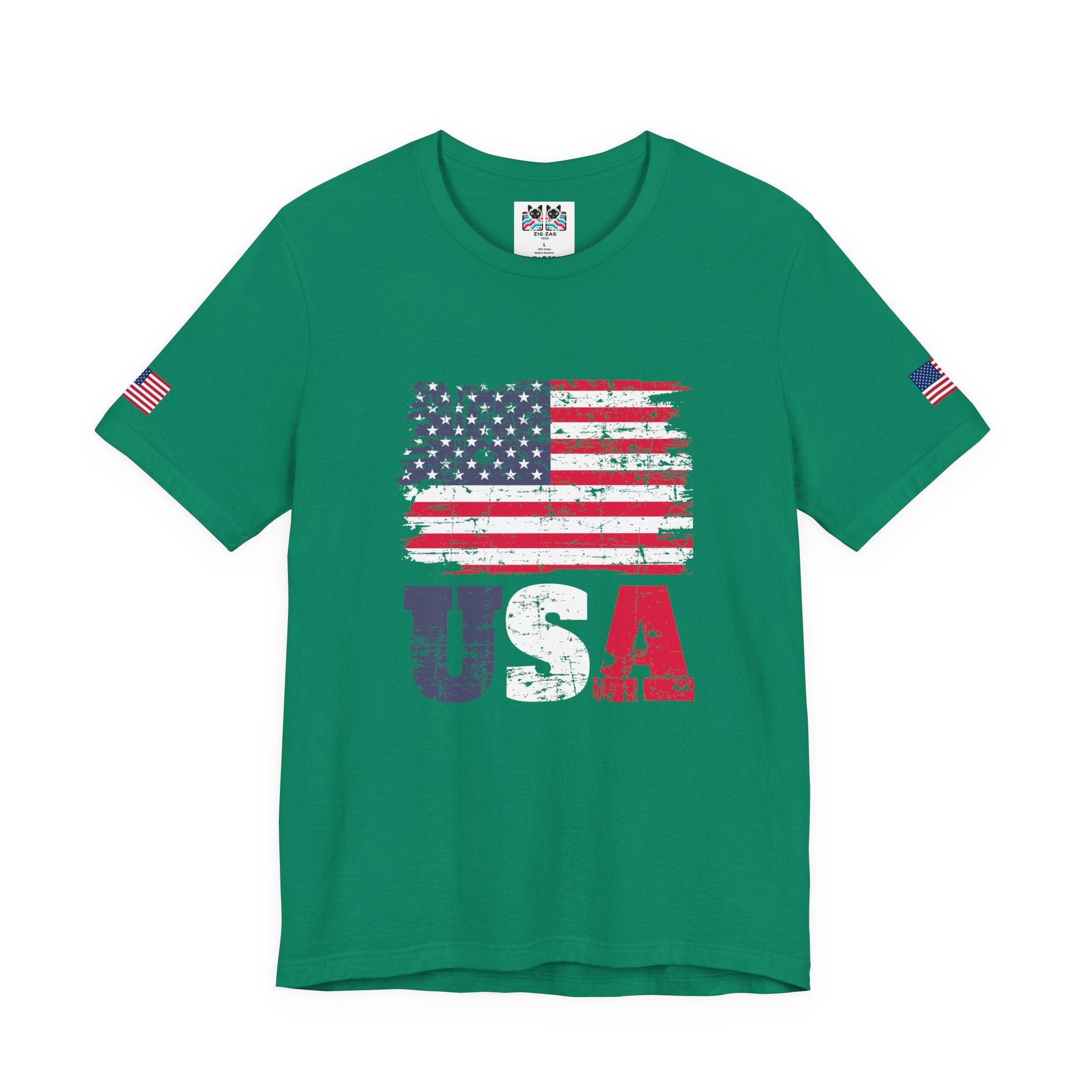 USA Flag T-Shirt – Vintage American Flag Patriotic Graphic Tee