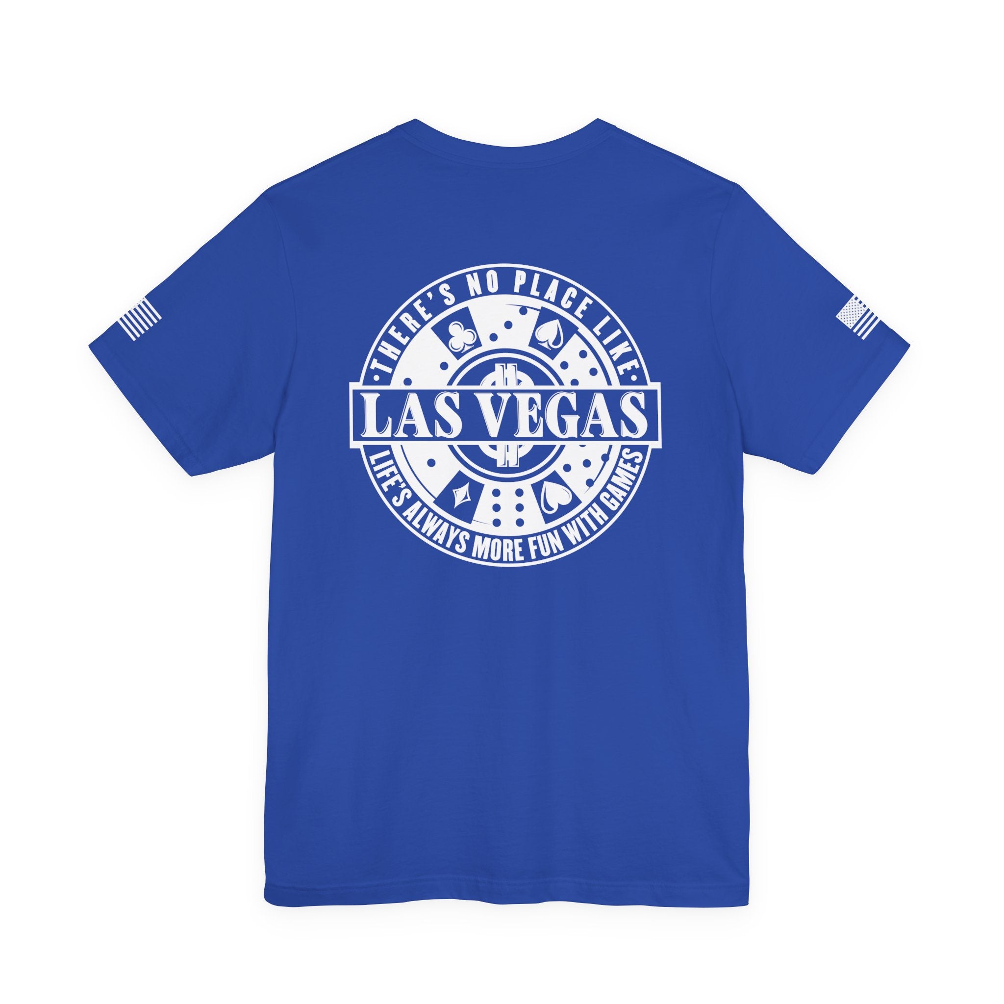 I'm Home Here in Las Vegas Front & Back T-Shirt – Poker Cards Casino Royal Flush Tee
