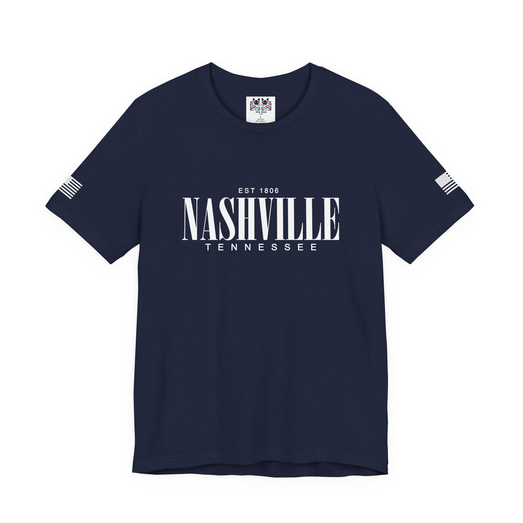 Nashville Tennessee EST 1806 T-Shirt – Bold Serif Clean Typography Tee