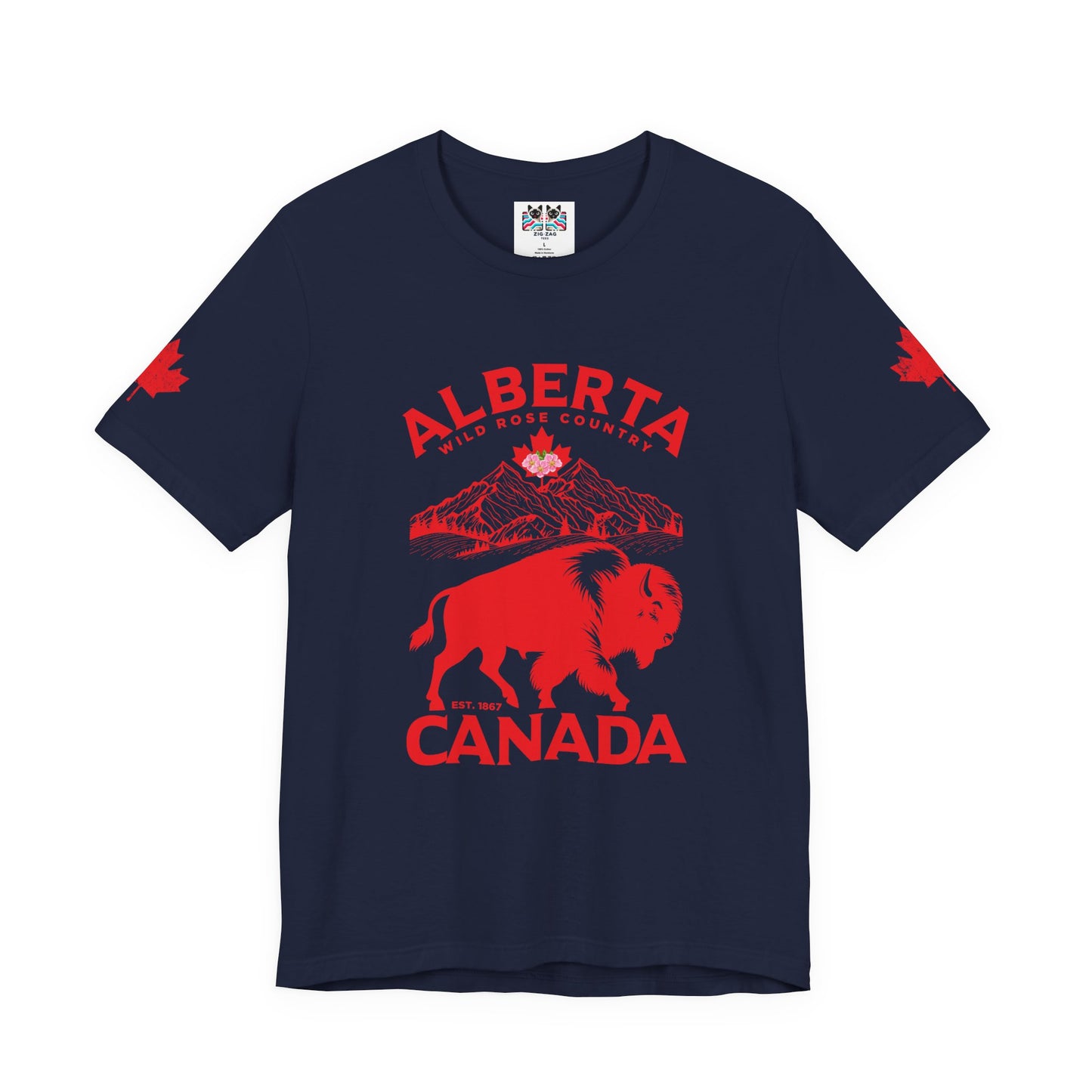 Alberta Wild Rose Country Bison T-Shirt