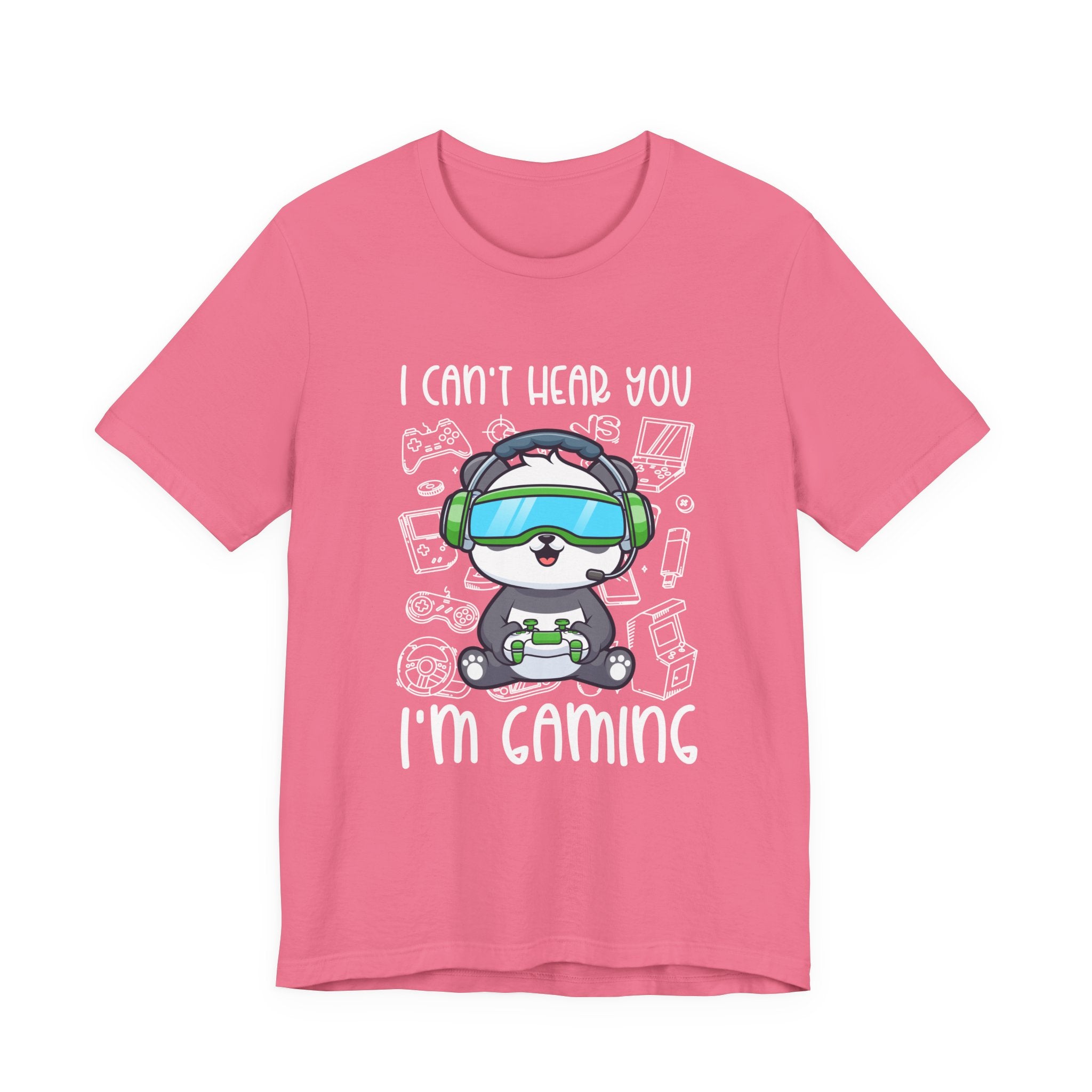 I Can’t Hear You I’m Gaming T-Shirt – Cute Puppy Gamer Headset Graphic Tee