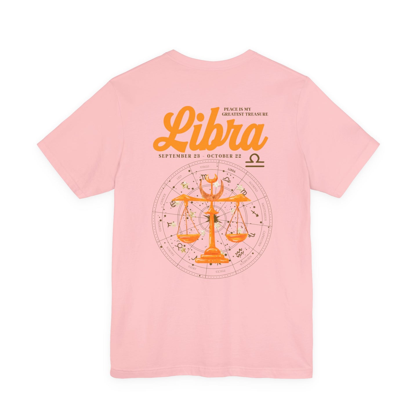 Libra Zodiac T-Shirt – Peace Is My Greatest Treasure Zodiac Wheel