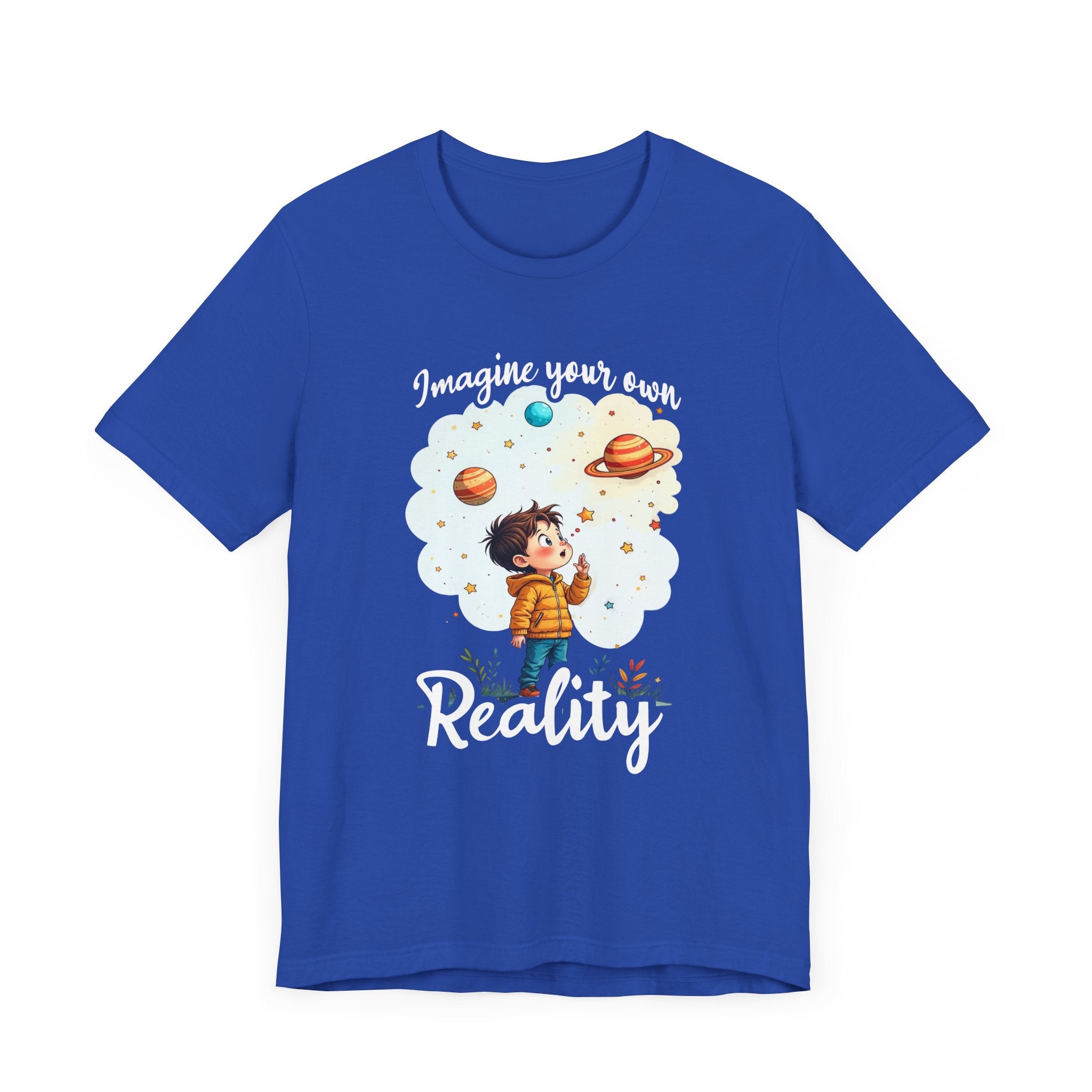Digital Daydream - Imagine Your Own Reality – Toddler Dreaming Up Colorful Space Planets & Stars T-Shirt