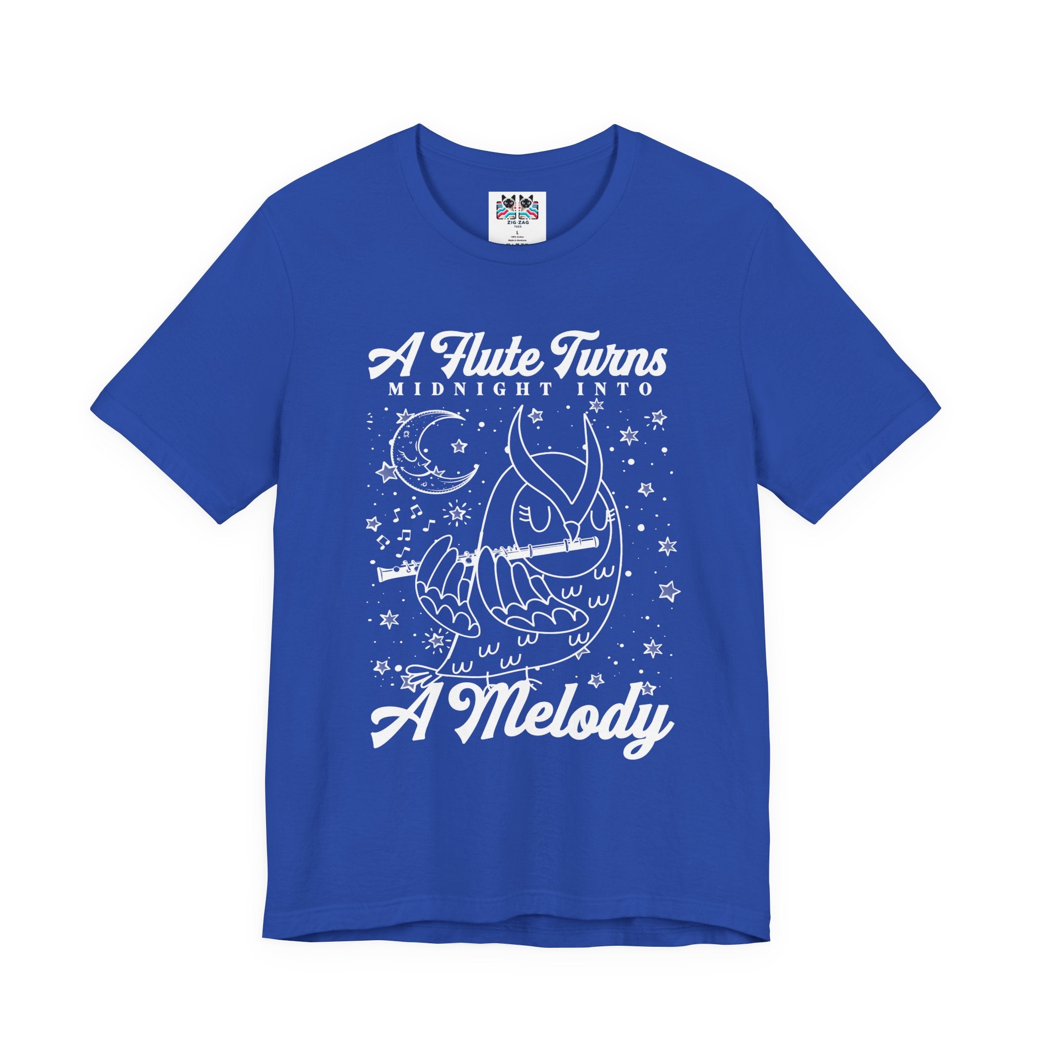Owl Flute Midnight Melody Moonlight Music T-Shirt