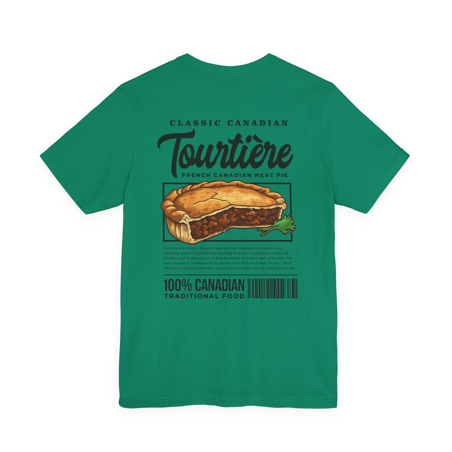 Classic Canadian Tourtiere T-Shirt – Featuring Iconic Ingredients & French Canadian Origins