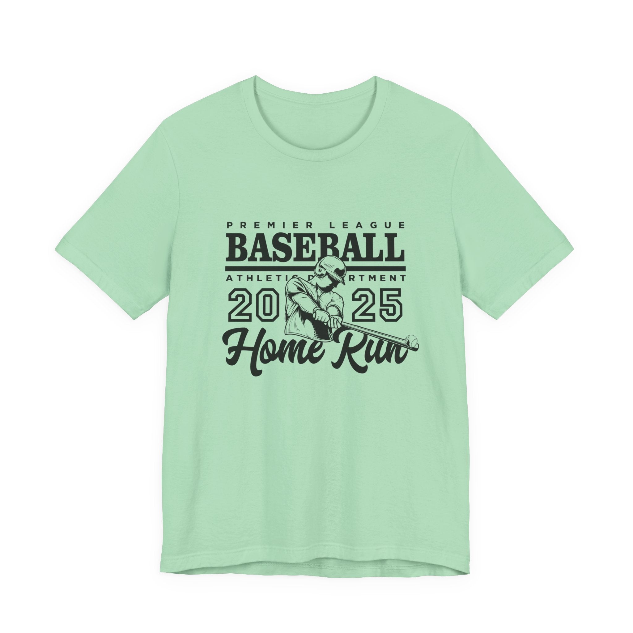 Baseball tshirt - Premier League Basebal l2025 HomeRun Tshirt Baseball Player Graphic with Bold Text Background