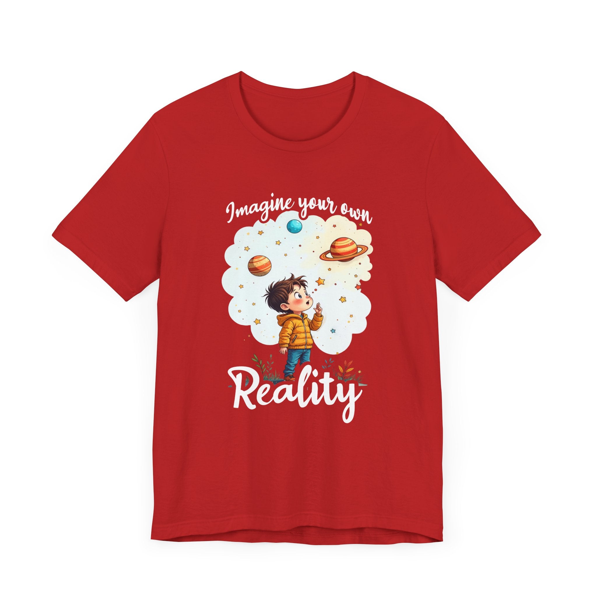 Digital Daydream - Imagine Your Own Reality – Toddler Dreaming Up Colorful Space Planets & Stars T-Shirt