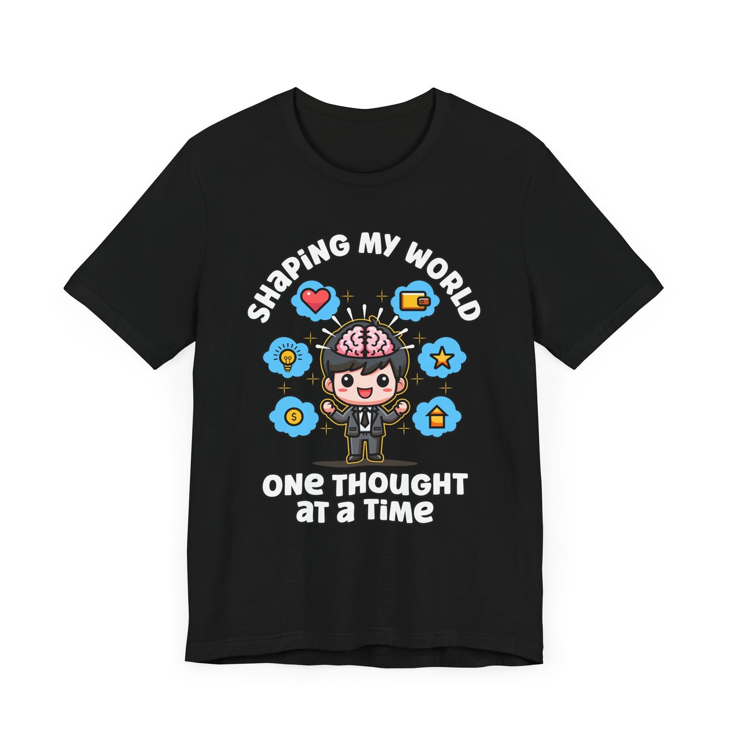 My Thoughts Create My Reality Shirt, Anime Brainstorm Manifestation Tee, Mental Power Graphic T Shirt, Law Of Attraction Apparel, Visual Mindset Top