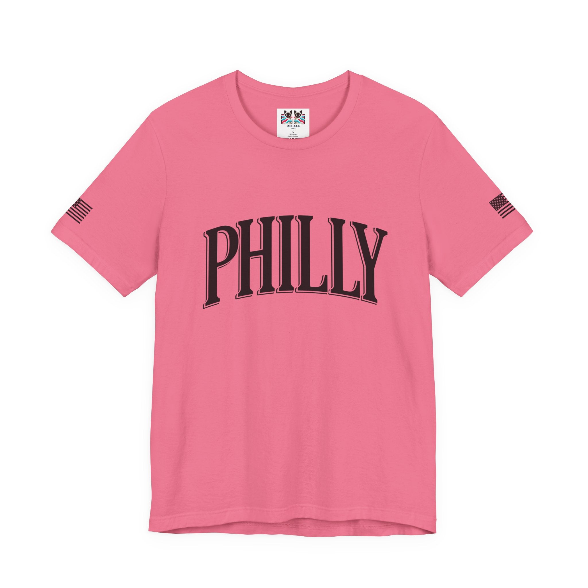 Philly T-Shirt – Bold Arched Classic Black Typography Graphic Tee
