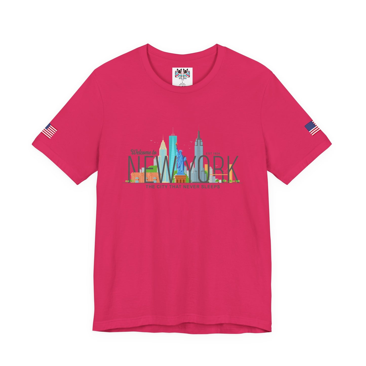 Welcome to New York T-Shirt - Colorful NYC Skyline Est 1624 City That Never Sleeps