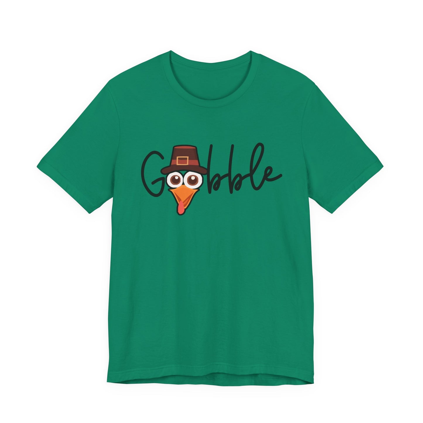 Gobble Turkey Head Cursive T-Shirt