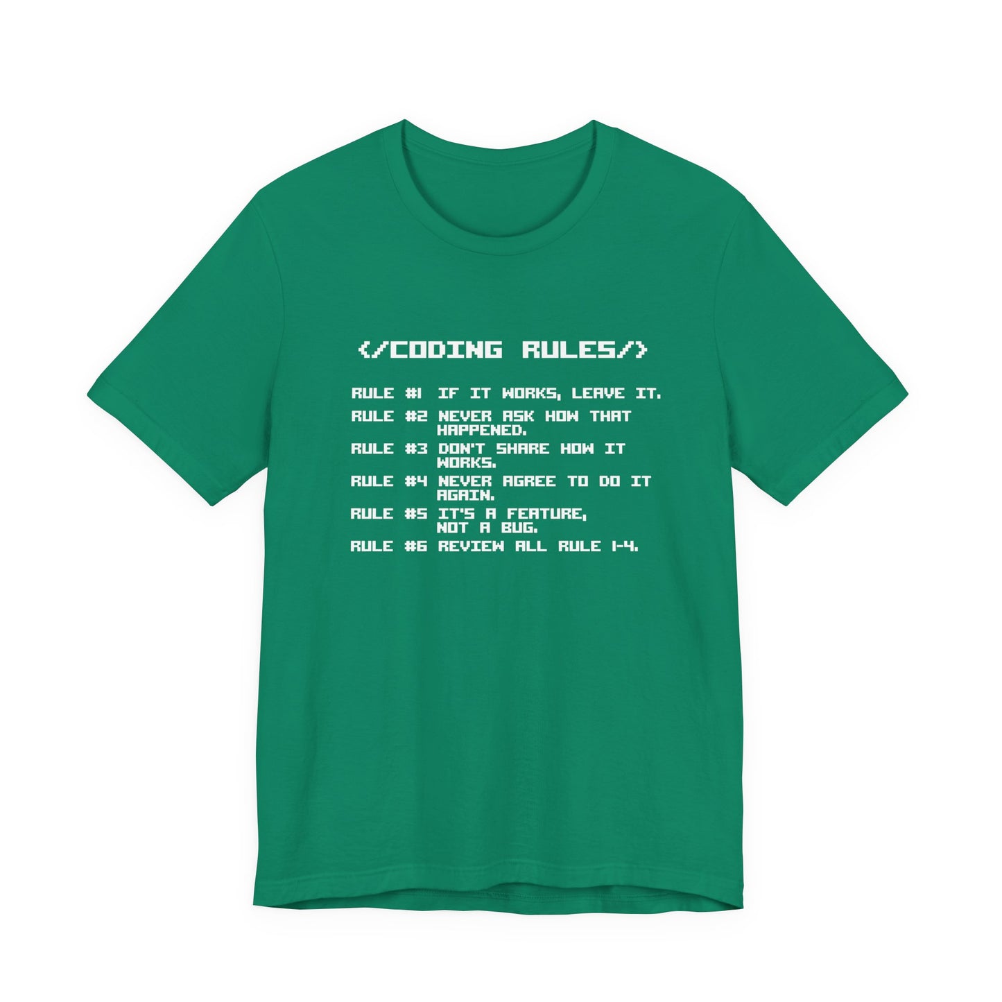 Coding RULES Funny MS-DOS Prompt T-Shirt