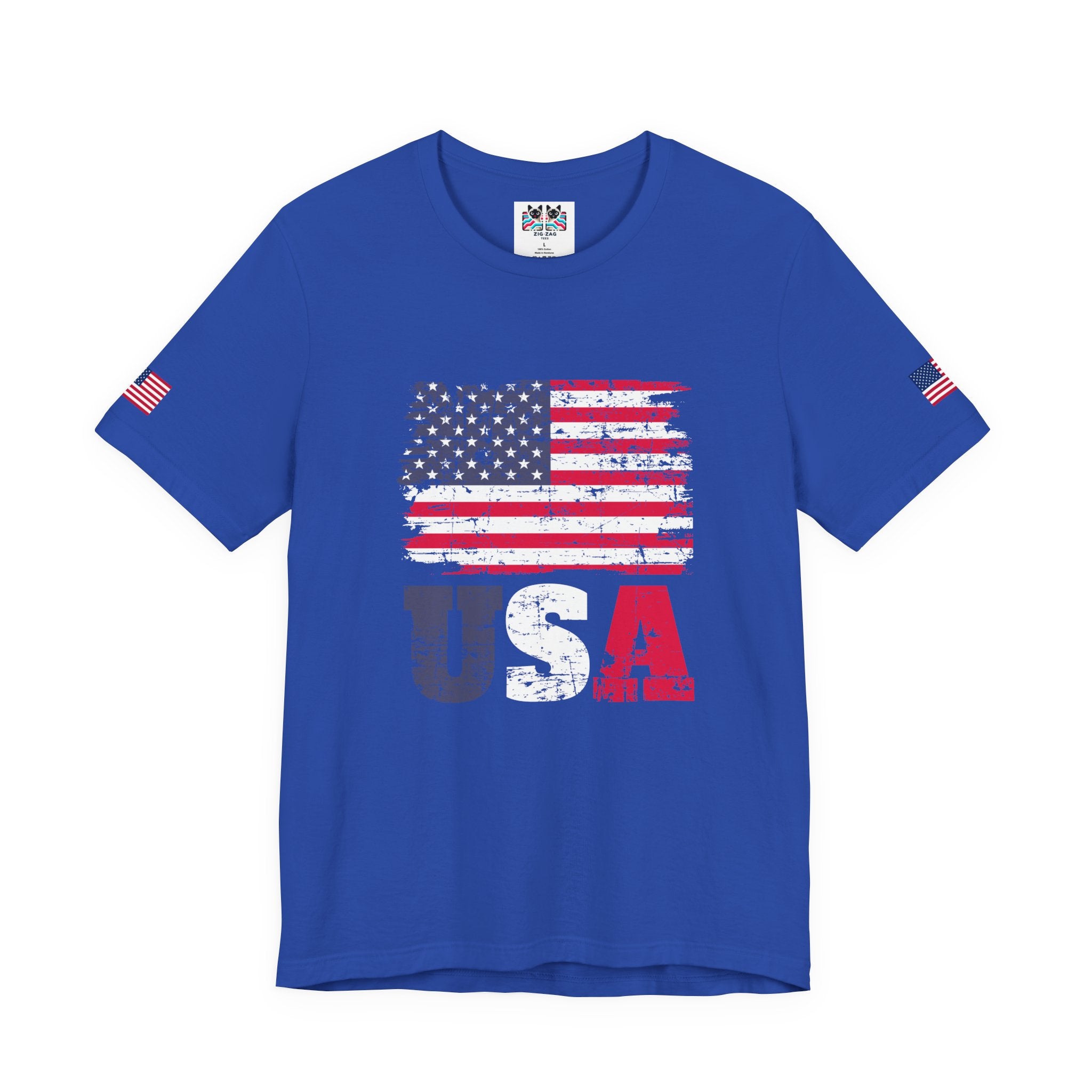 USA Flag T-Shirt – Vintage American Flag Patriotic Graphic Tee