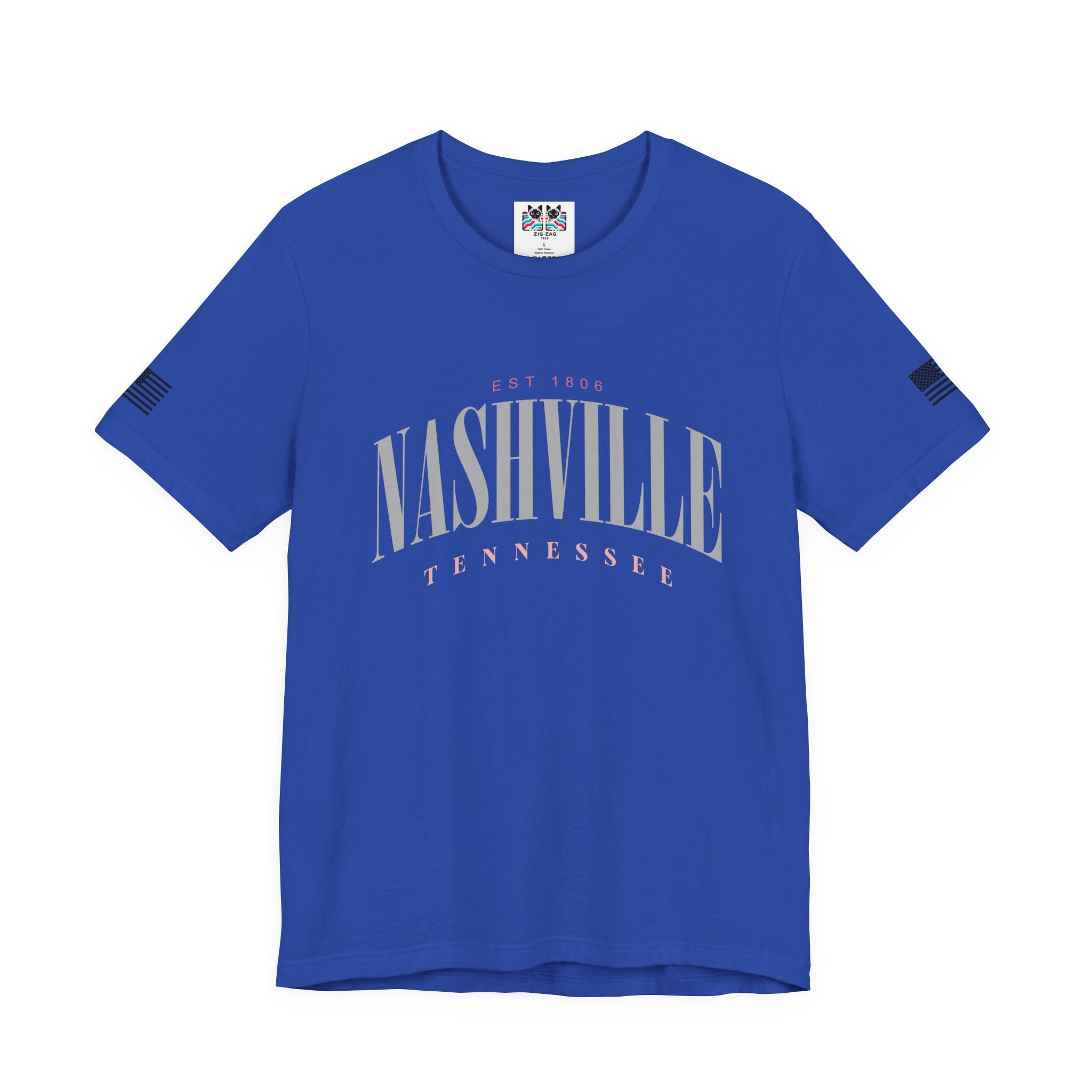 Nashville Tennessee EST 1806 T-Shirt – Faded Soft Arch Typography Tee