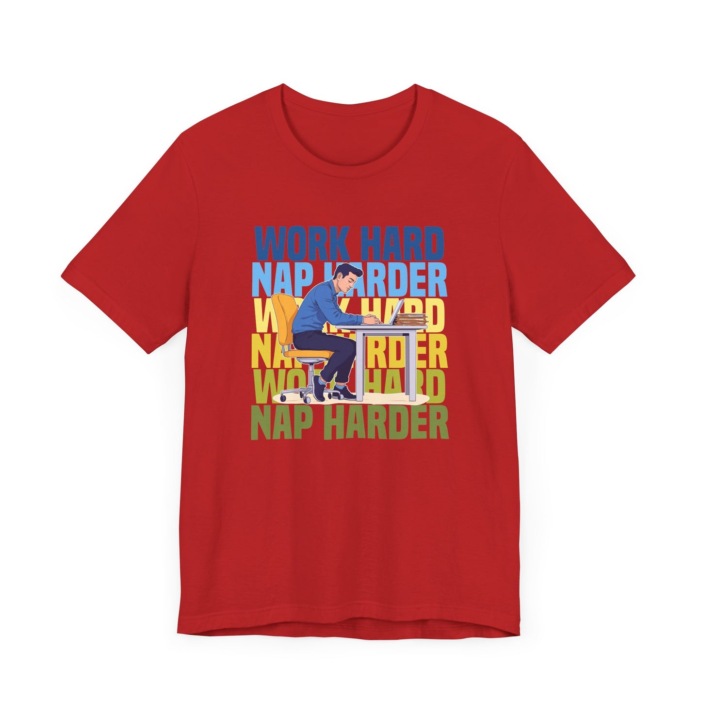 Work Hard Nap Harder Tee, Office Life Humor Shirt, Productivity Fatigue Top, Corporate Grind Graphic Tee, Tired Employee Gift