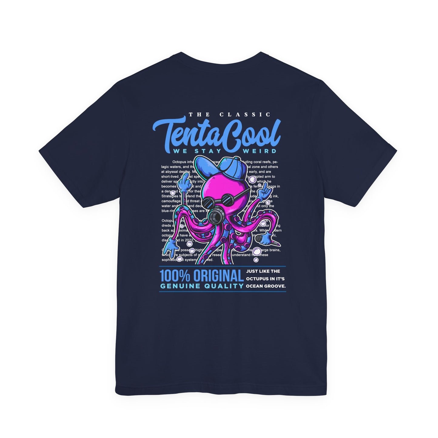 The Classic Tentacool T-Shirt – Purple Robotic Octopus with Mic and Bubbles