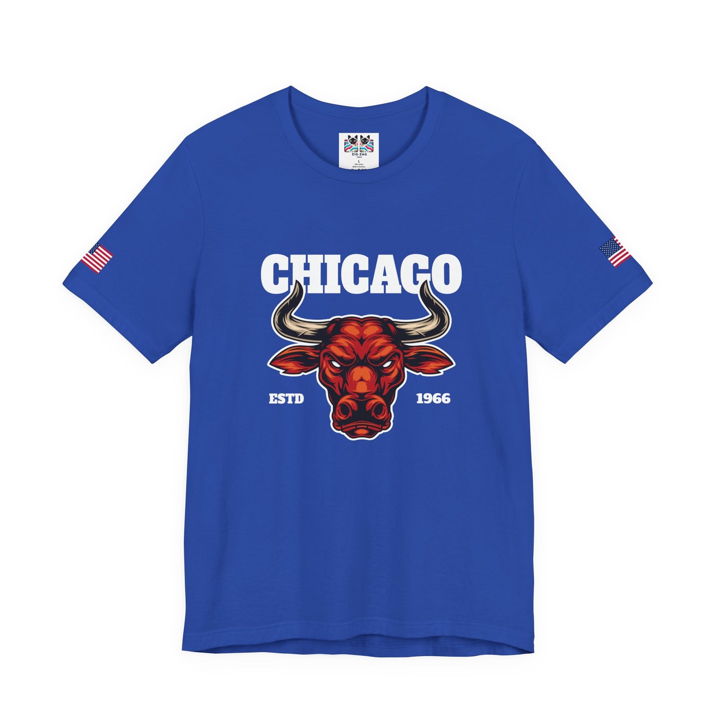 Chicago Bulls T-Shirt - Red Bull Mascot Est 1966 Sports Team Pride Design