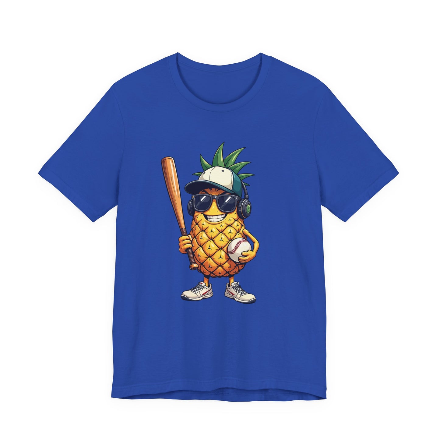 Pineapple Baseball Aggressive Mascot Tshirt Cool Fruit Sports Character