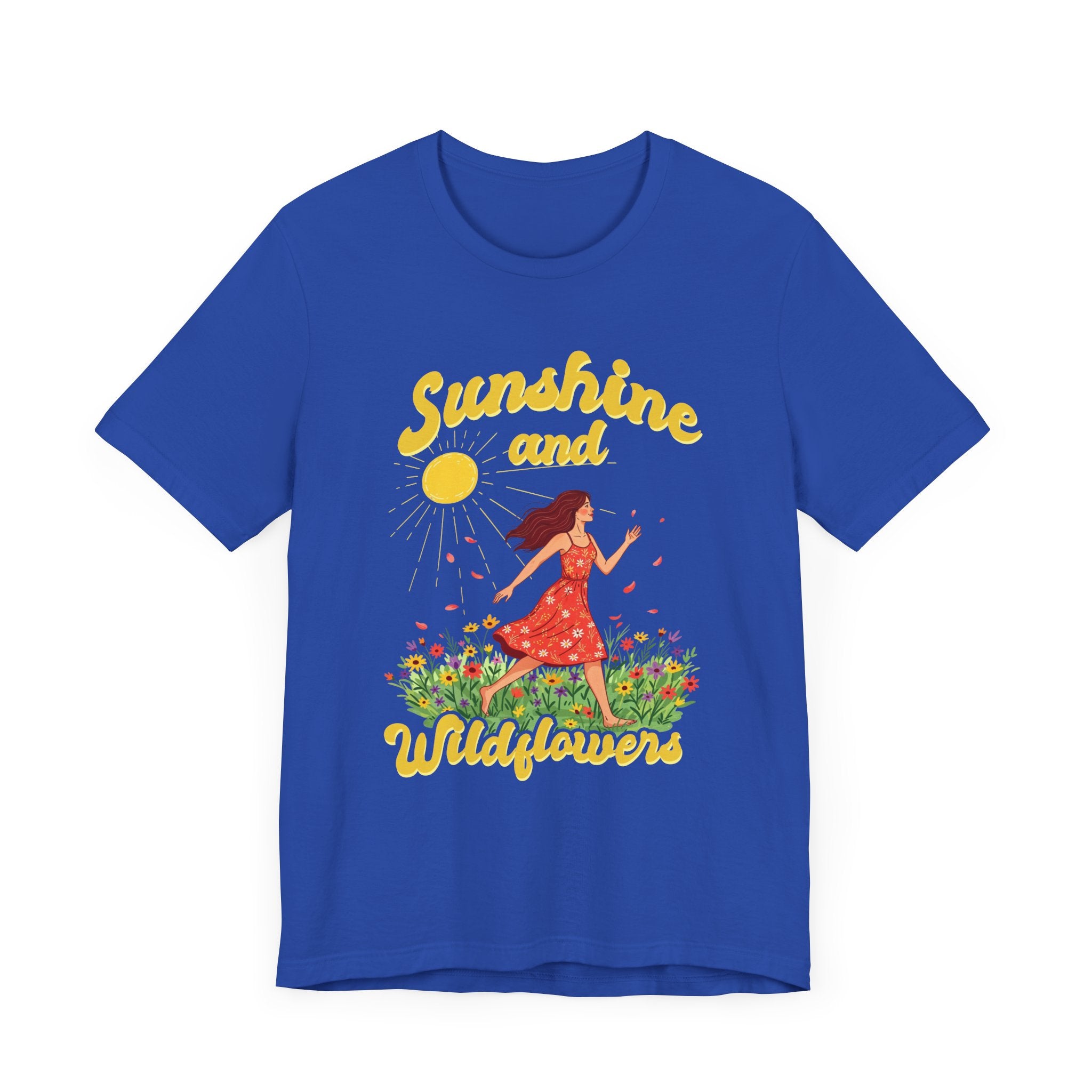 Sunshine and Wildflowers Tee, Nature Mood Shirt, Earth Lover Top, Boho Bloom Graphic Tee, Spring Sunshine Gift Shirt