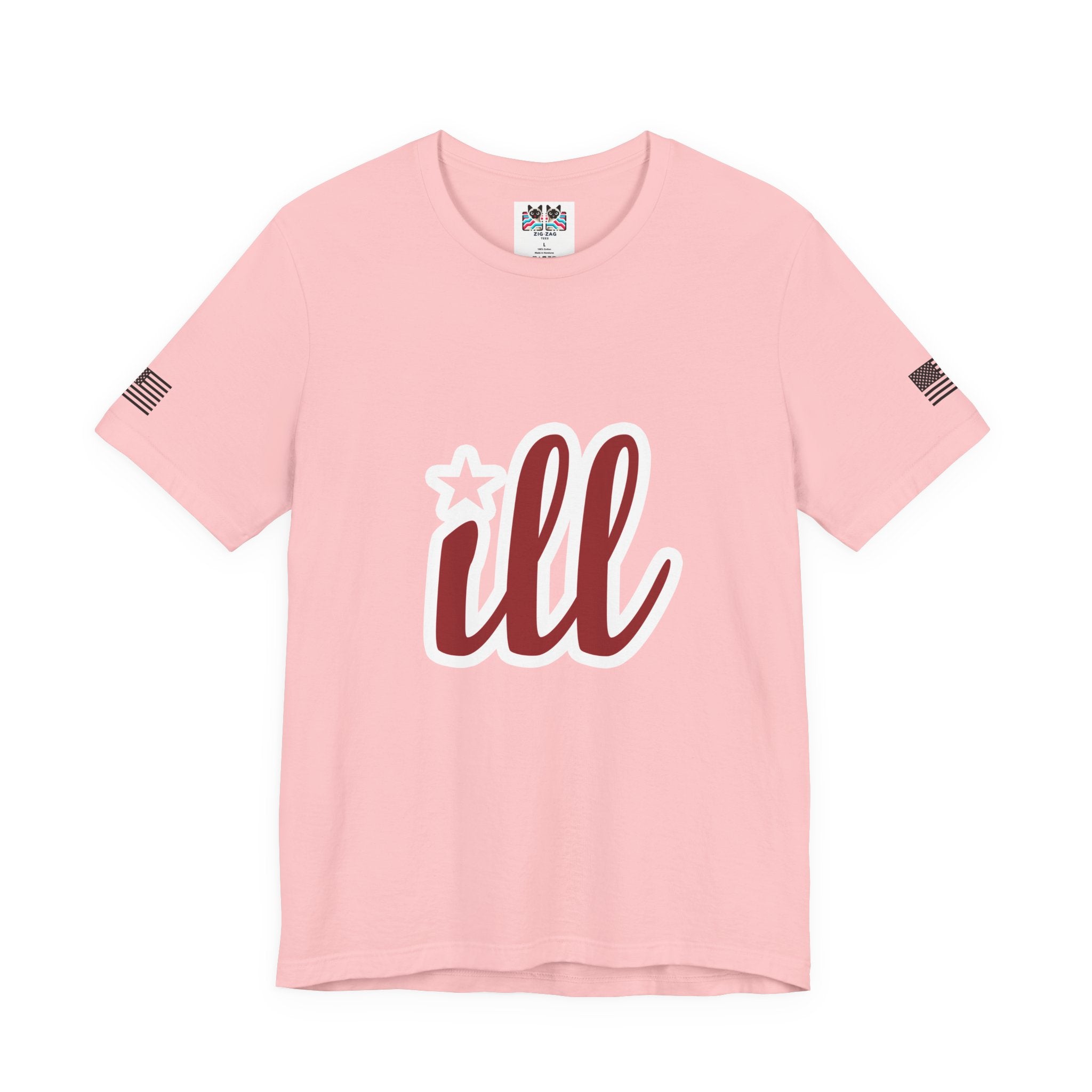 Philadelphia ILL T-Shirt – Bold Script Star Graphic Tee Philadelphia Fan