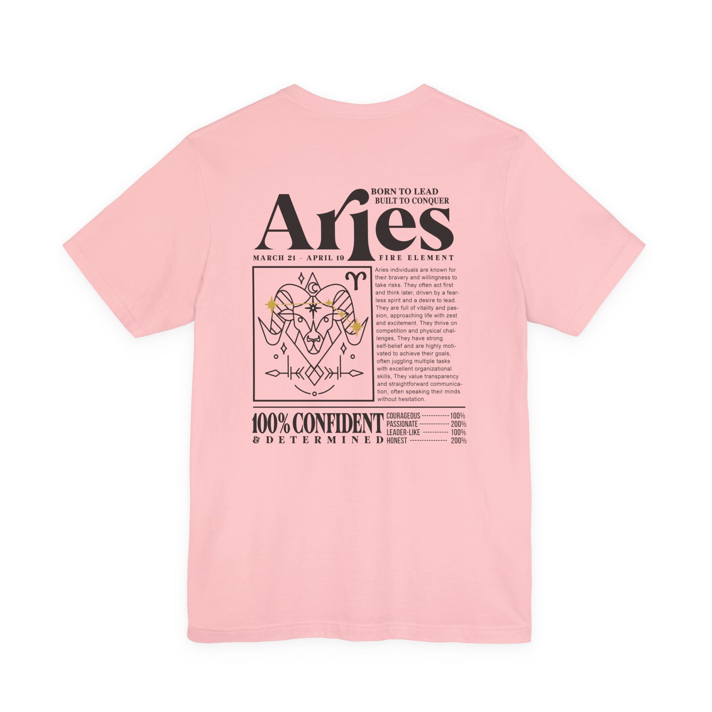Aries Zodiac T-Shirt – Born to Lead, Built to Conquer