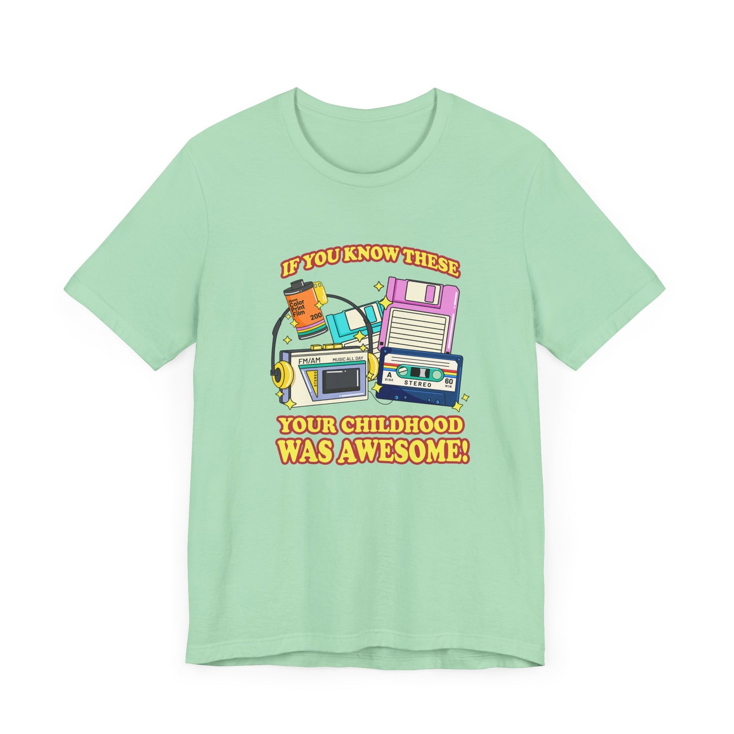 If You Know These Your Childhood was Awesome T-Shirt – Retro Nostalgia Tech Tee