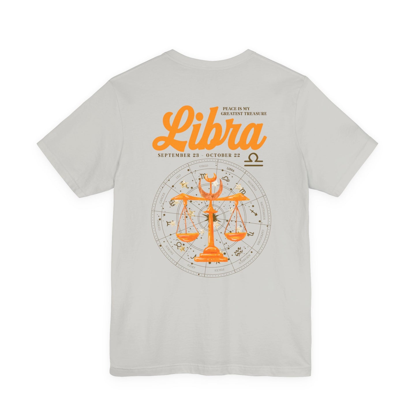 Libra Zodiac T-Shirt – Peace Is My Greatest Treasure Zodiac Wheel