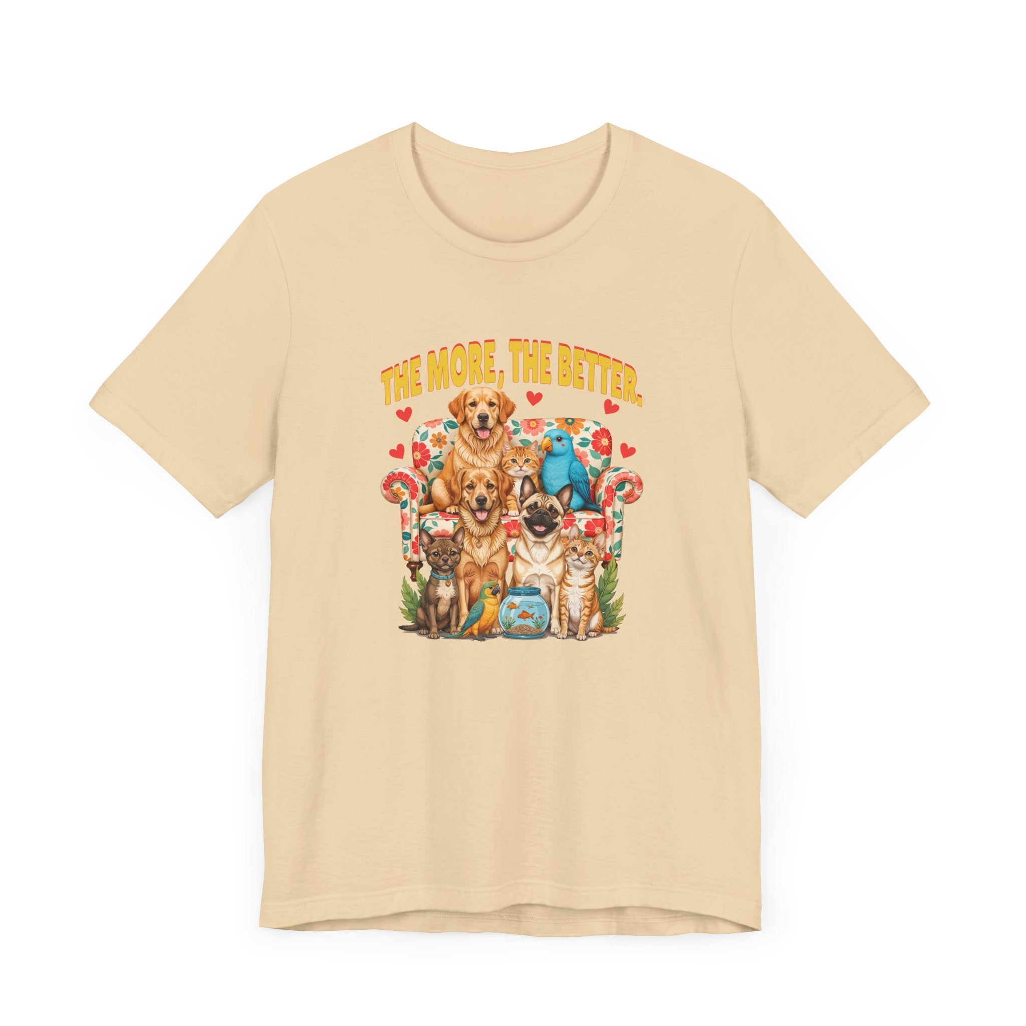 The More Paws The Better Shirt Funny Pet Family Tee for Multi Pet Homes and Animal Lovers Who Think More Fur Equals More Joy