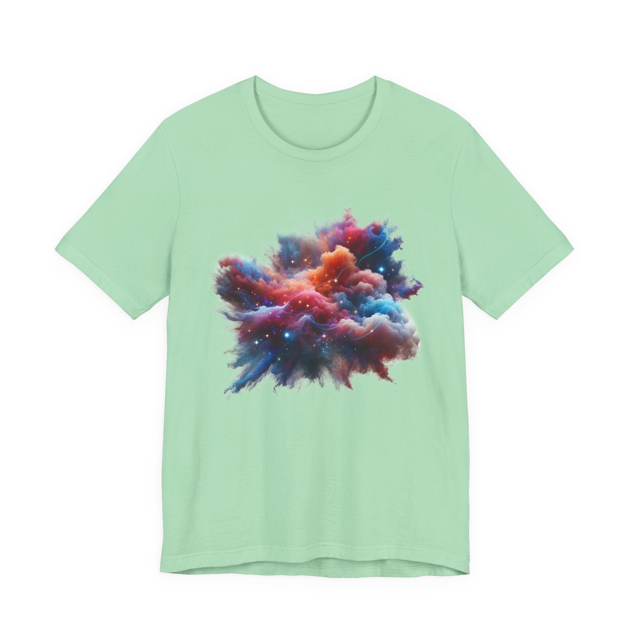 Cosmic Smoke – Colorful Space Swirl Graphic T-Shirt