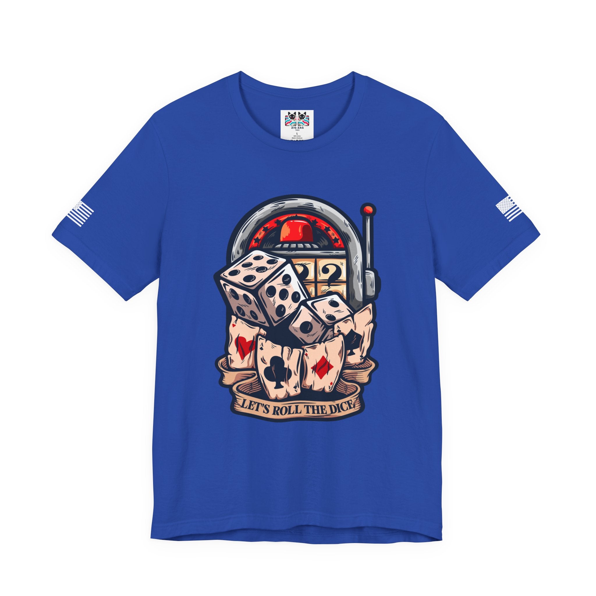 Let's Roll the Dice T-Shirt – Casino Slot Machine Poker Cards Graphic Tee