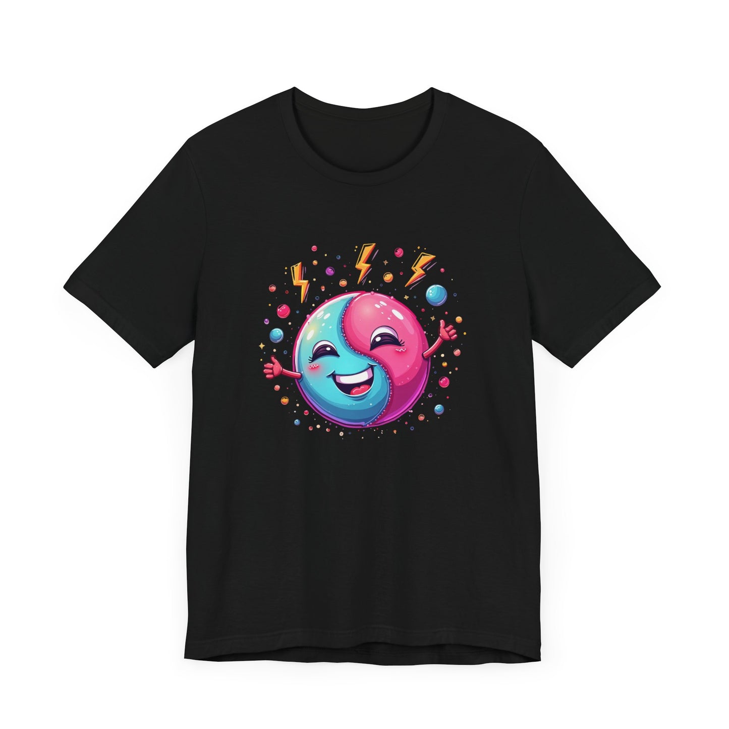Energetic but Introverted – Colorful Smiling Balance Inner Reflection with Lively Enthusiasm Graphic T-Shirt