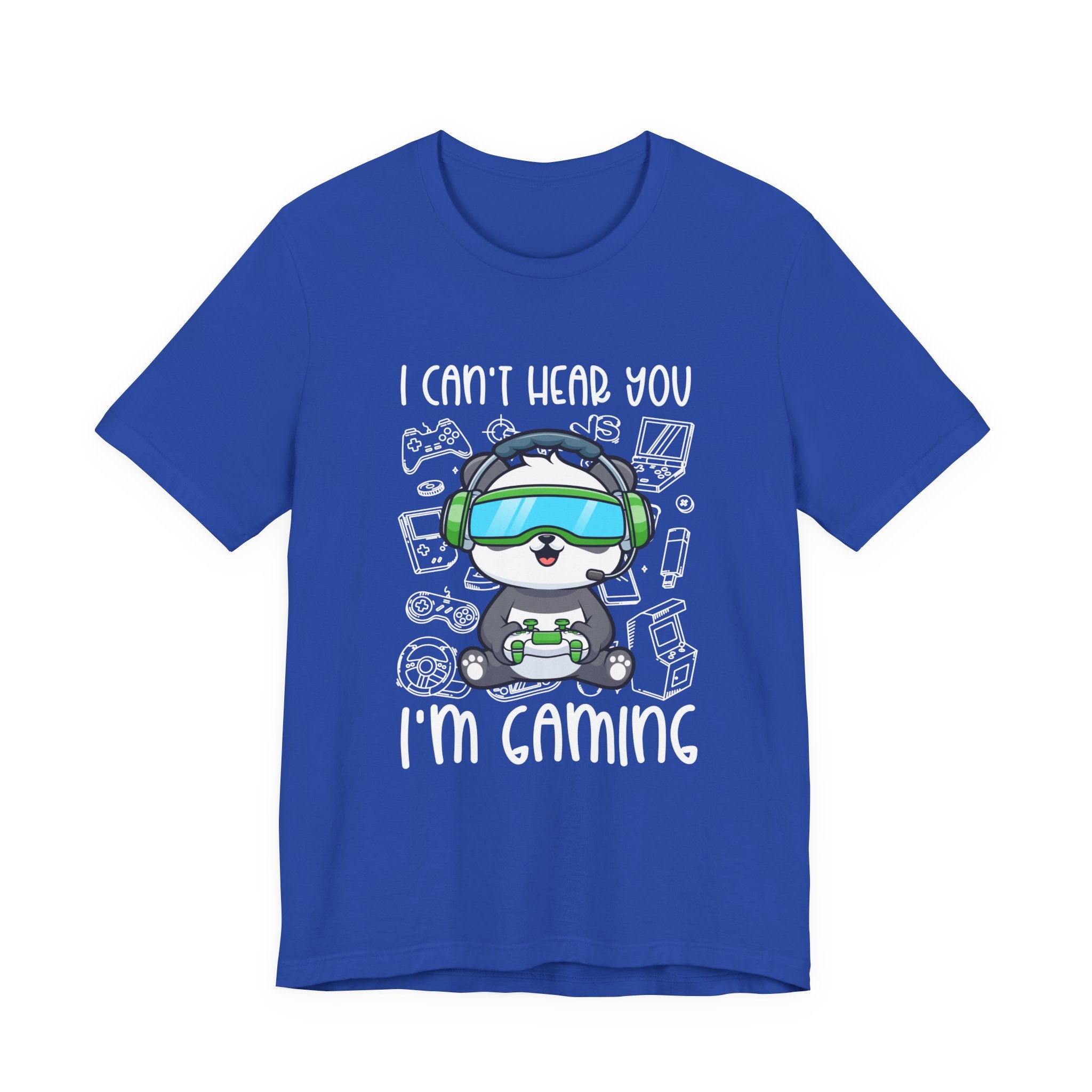 I Can’t Hear You I’m Gaming T-Shirt – Cute Puppy Gamer Headset Graphic Tee