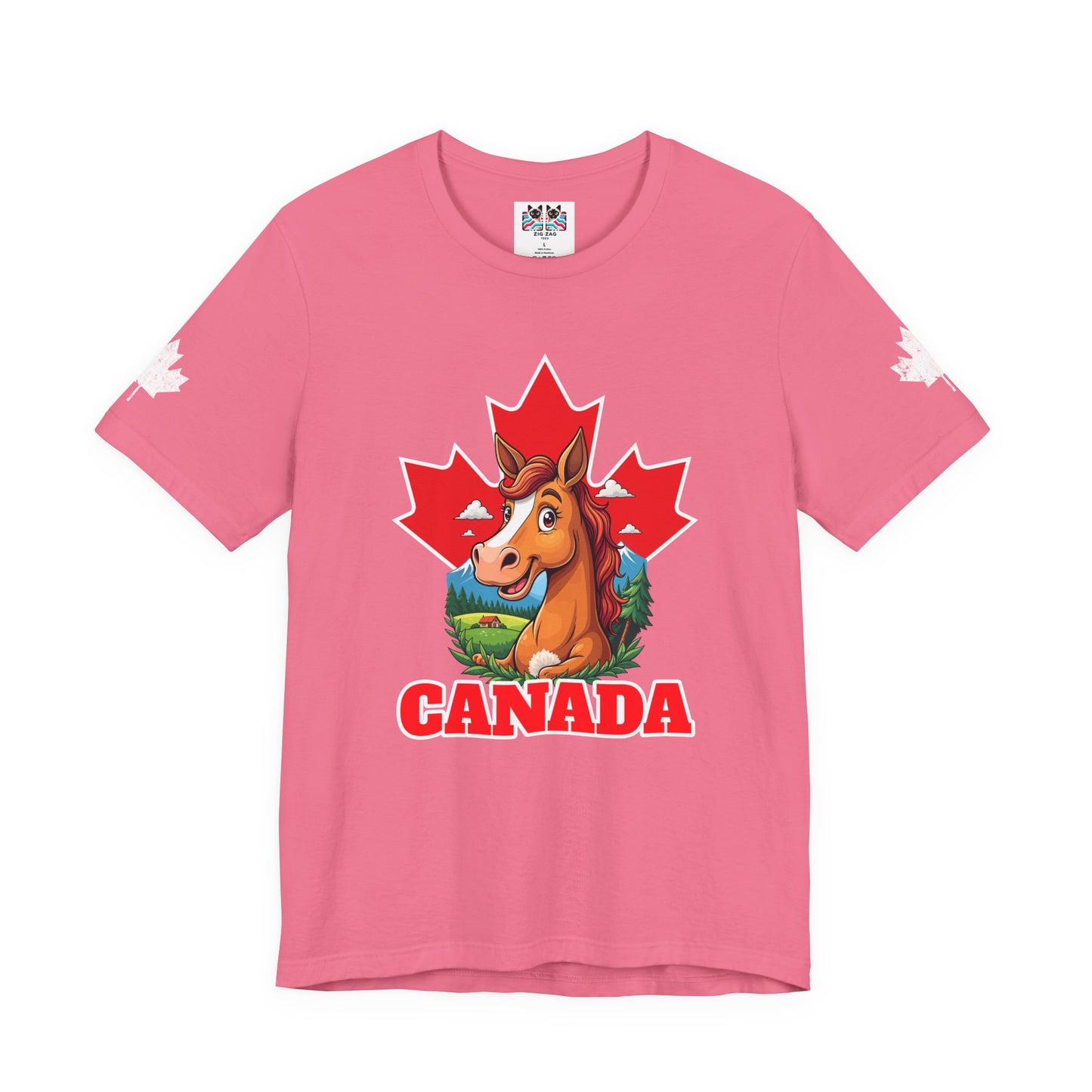 Canada Maple Horse Cartoon T-Shirt