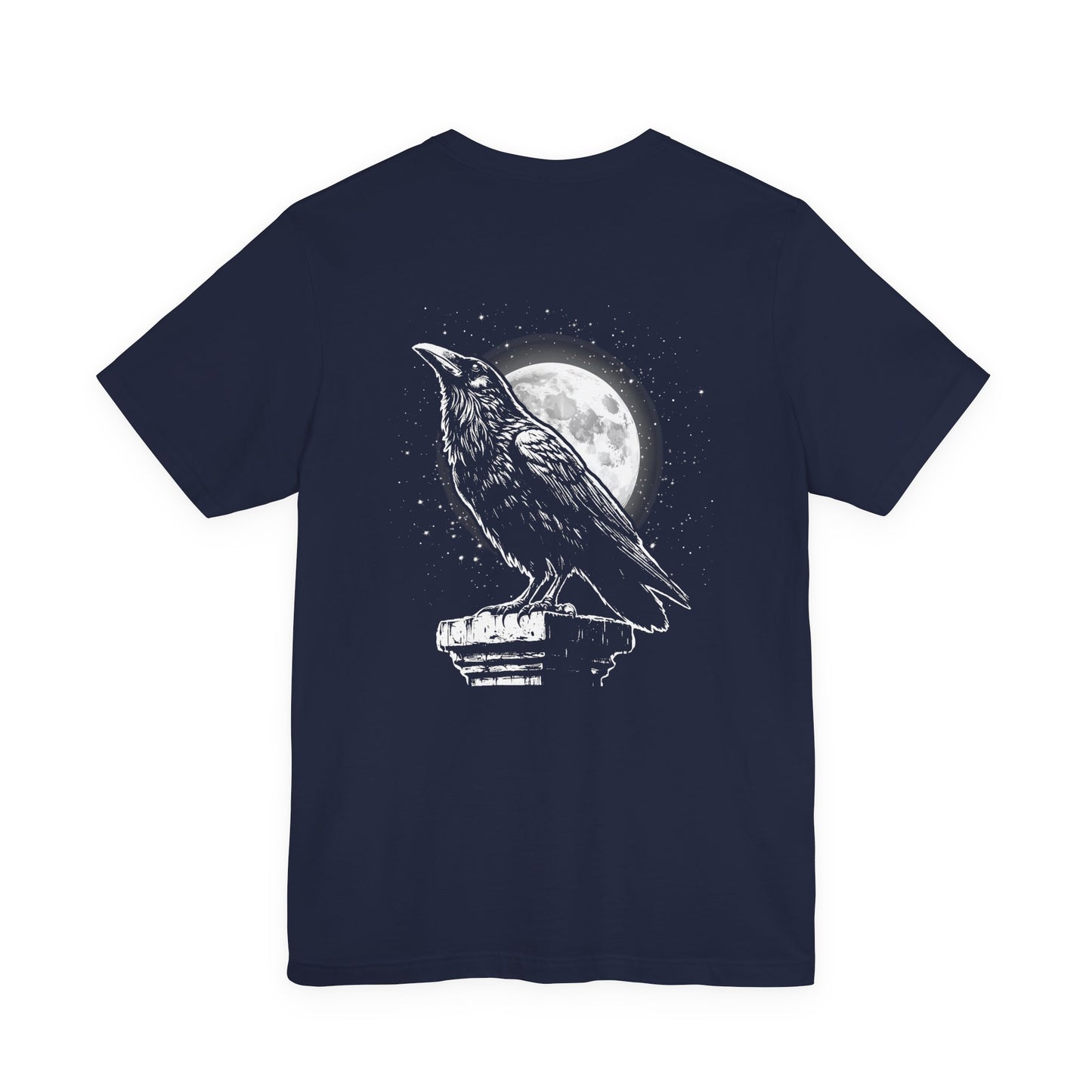 Moonlit Raven Tower Night Gothic T-Shirt