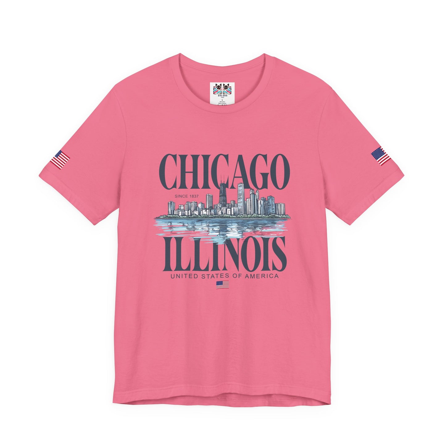 Chicago Illinois T-Shirt - Since 1837 Skyline Lake Michigan United States Design