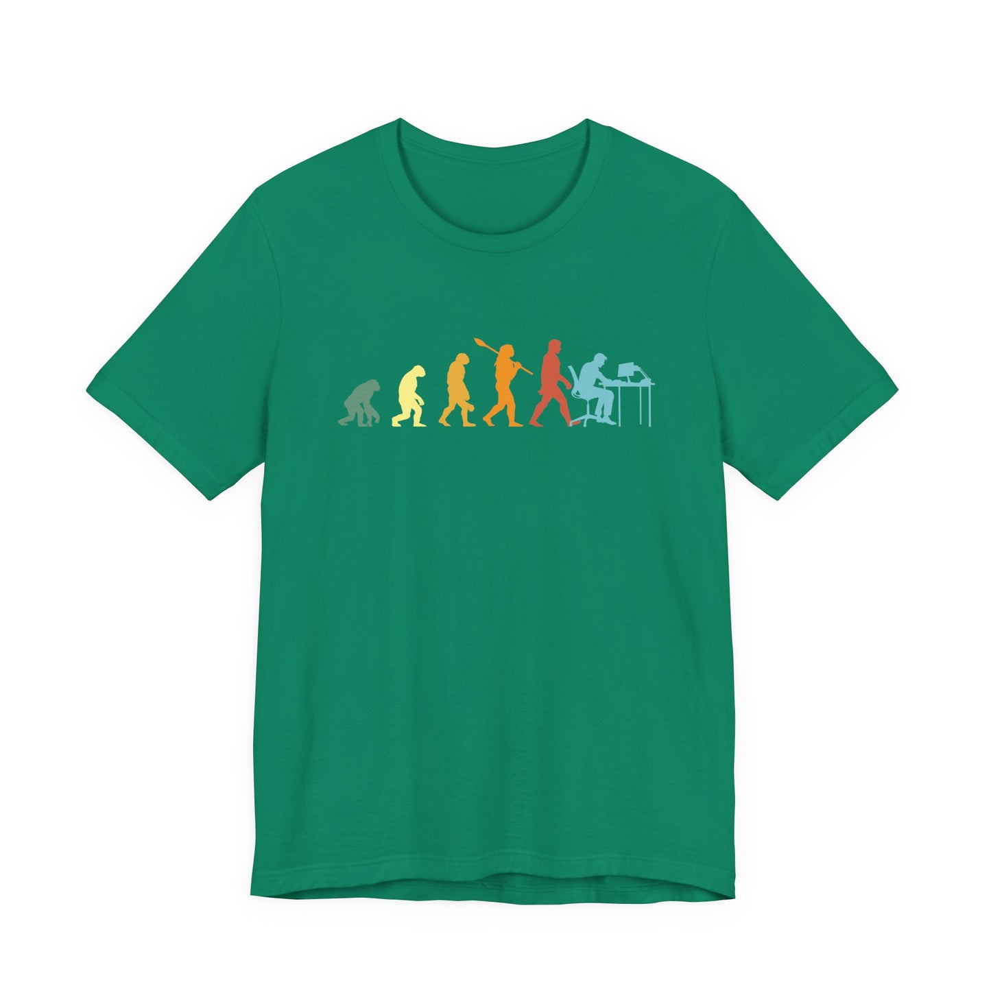 Evolution of Man to Computer User T-Shirt