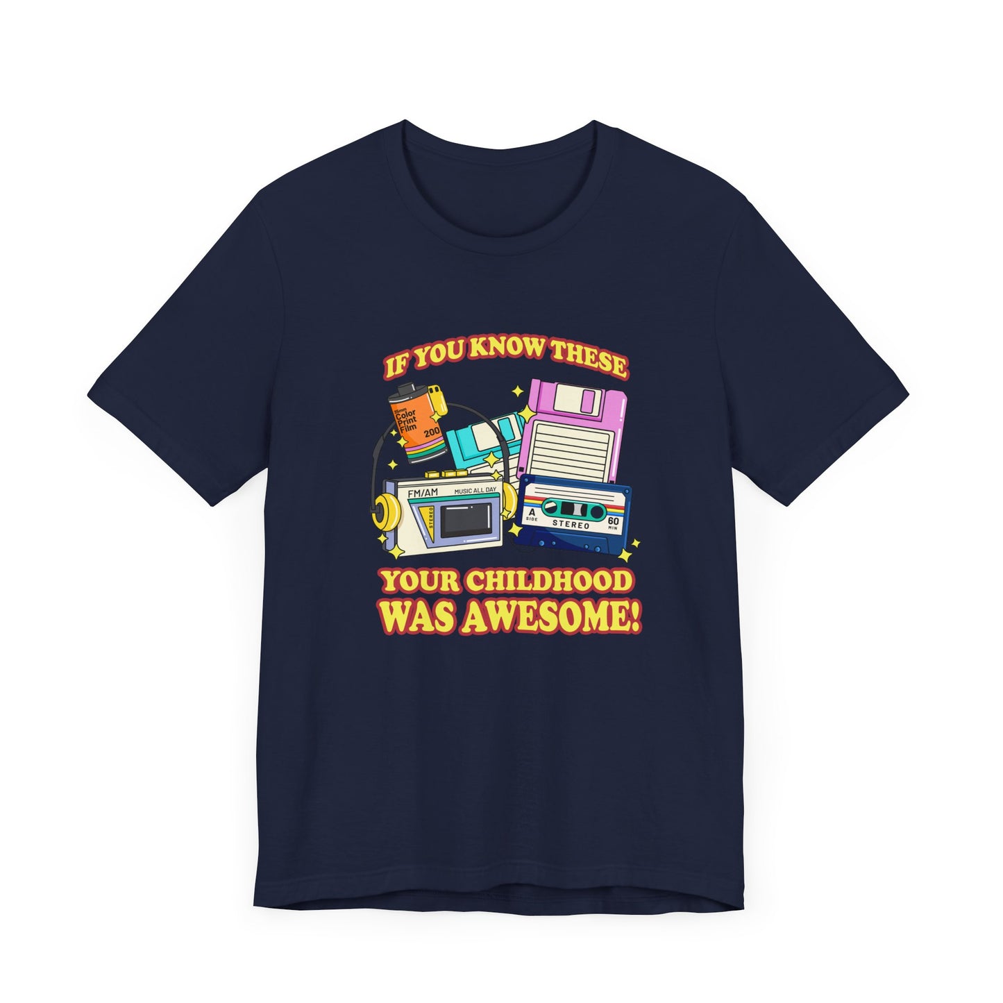 If You Know These Your Childhood was Awesome T-Shirt – Retro Nostalgia Tech Tee