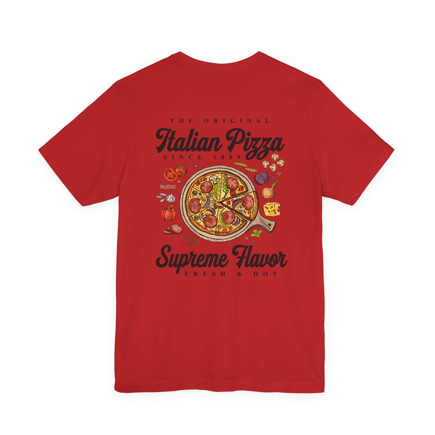 The Original Italian Pizza T-Shirt – Supreme Flavor with Classic Ingredients Graphic
