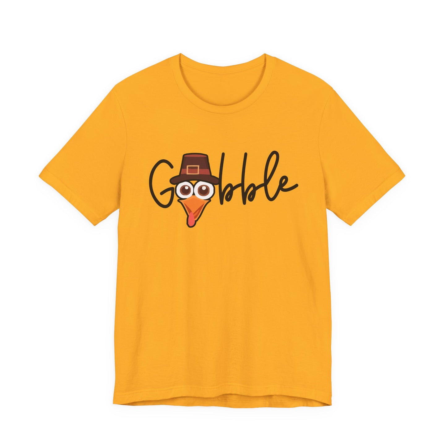 Gobble Turkey Head Cursive T-Shirt