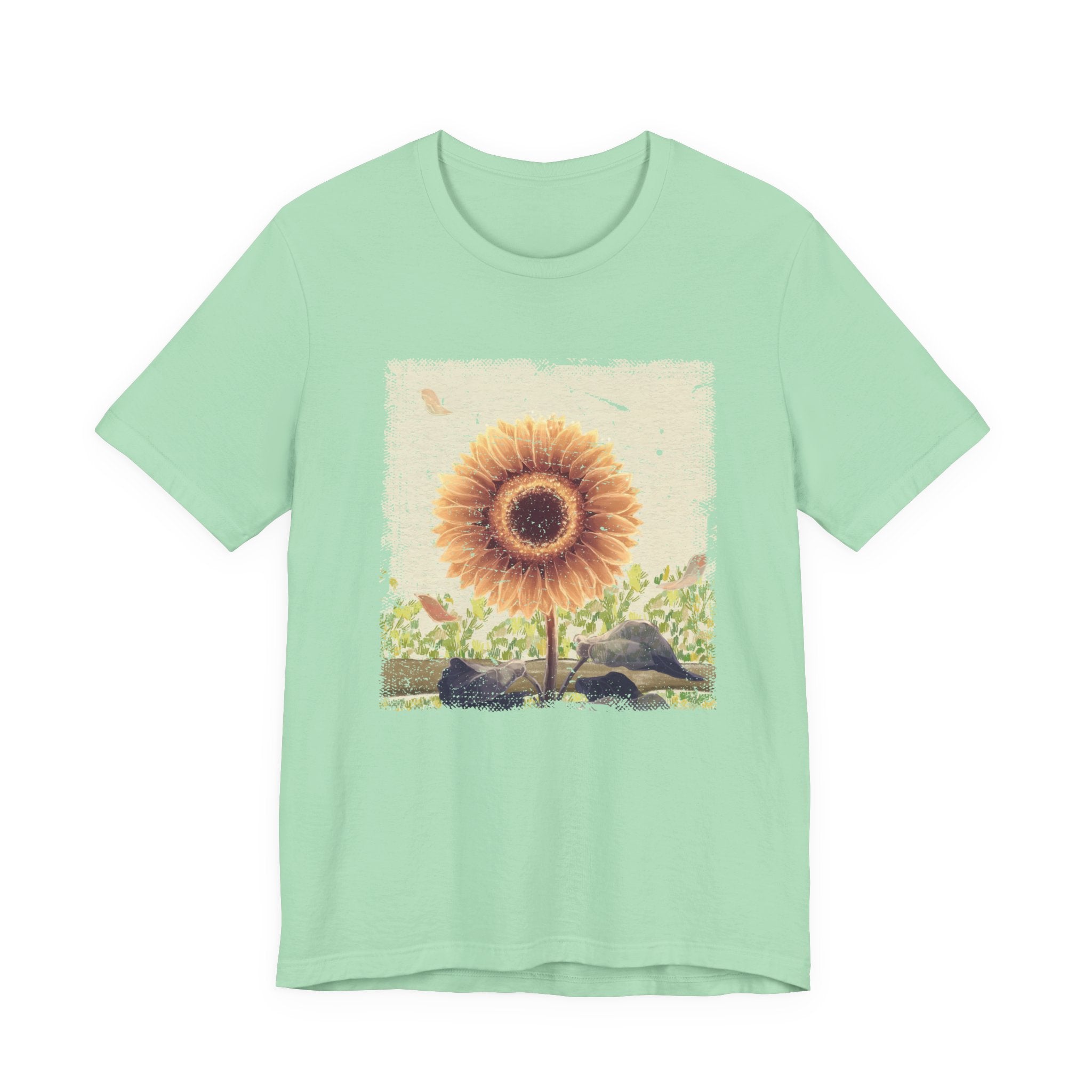 Bloom & Glow – Large Sunflower Painting Graphic T-Shirt