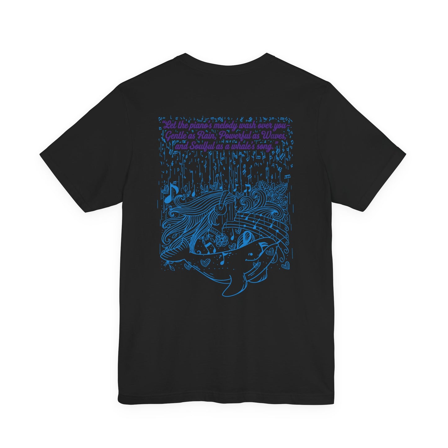 Gentle Rain, Powerful Waves, Soulful Whale Song Piano T-Shirt