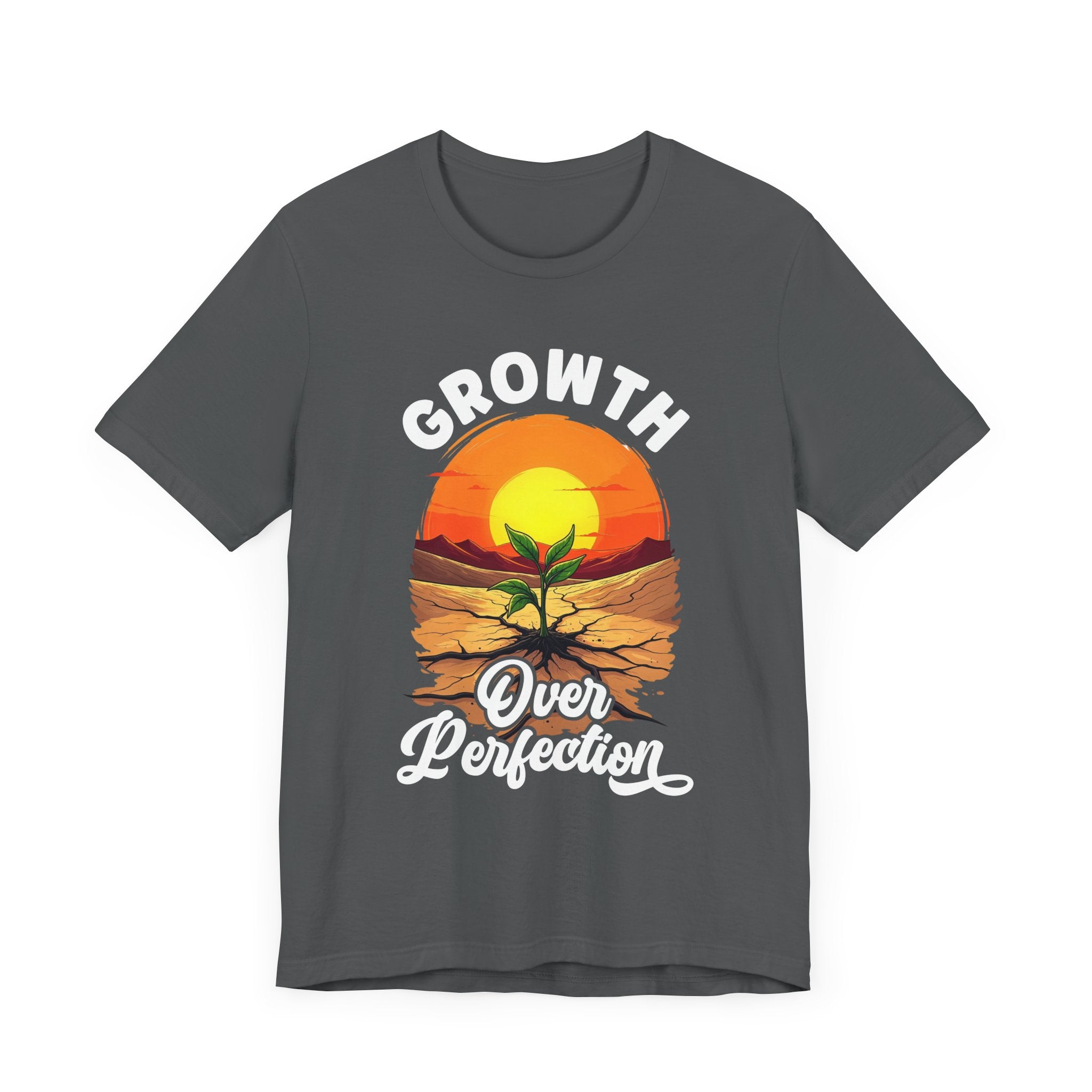 Growth Over Perfection Motivational T-Shirt – Sunrise Plant Design
