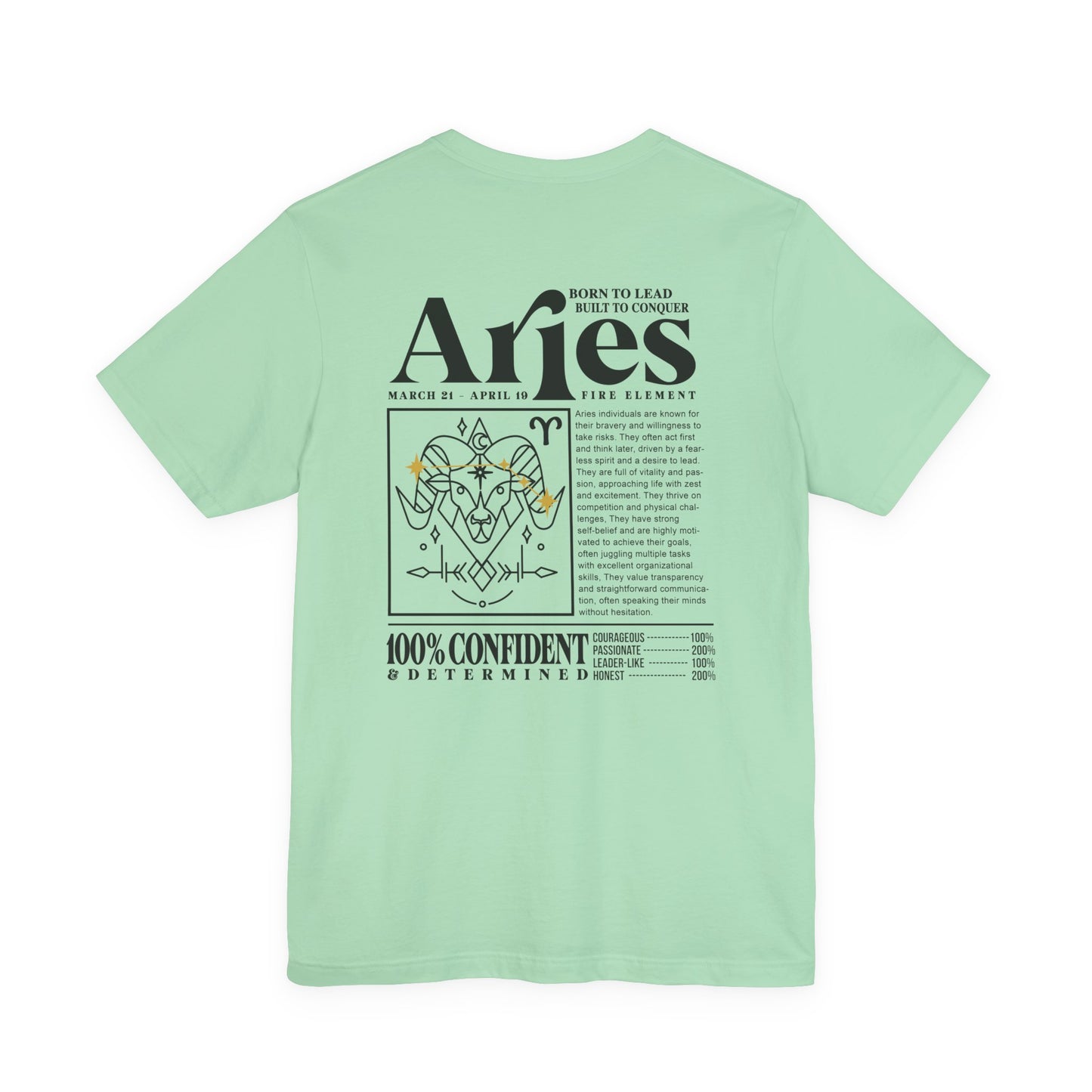 Aries Zodiac T-Shirt – Born to Lead, Built to Conquer