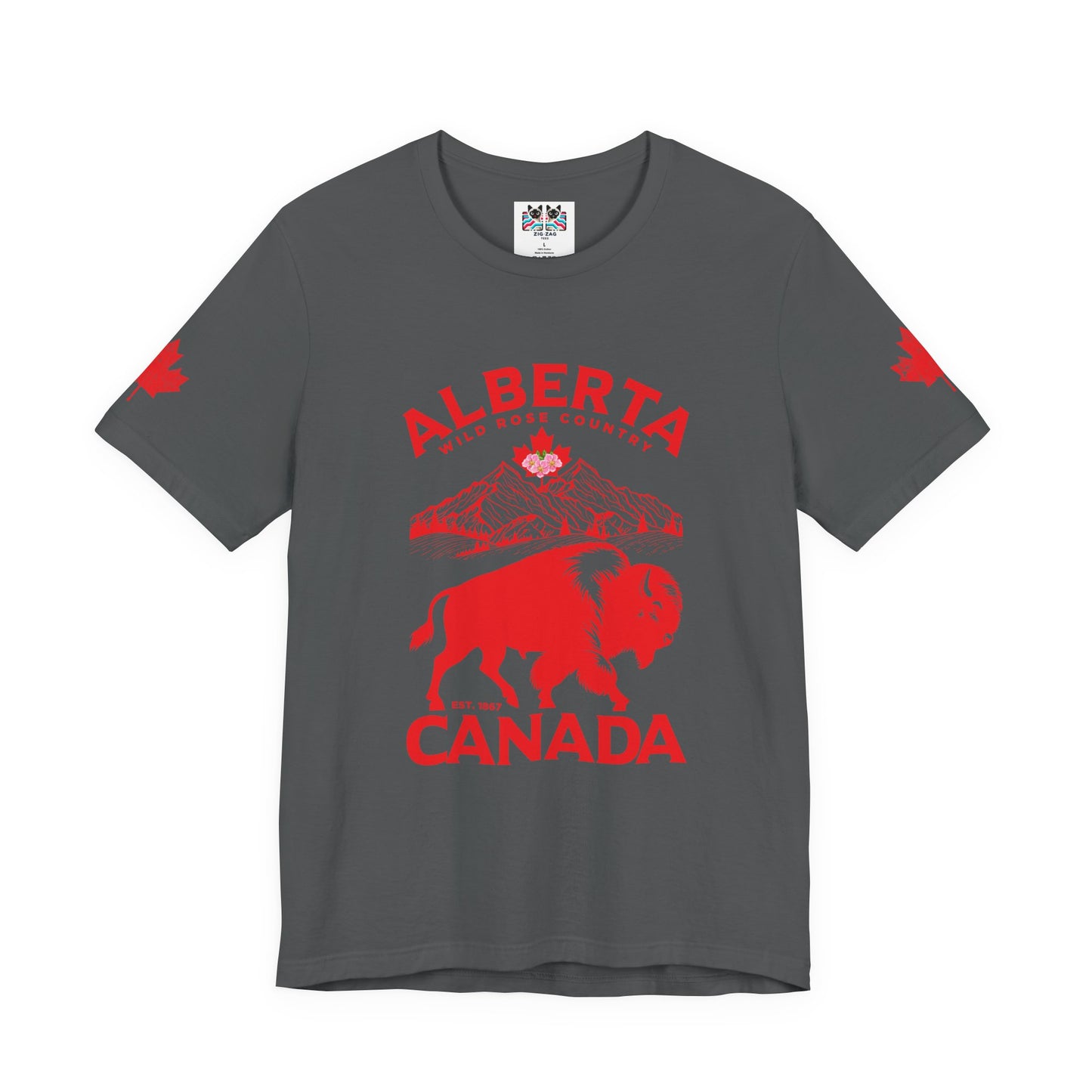 Alberta Wild Rose Country Bison T-Shirt