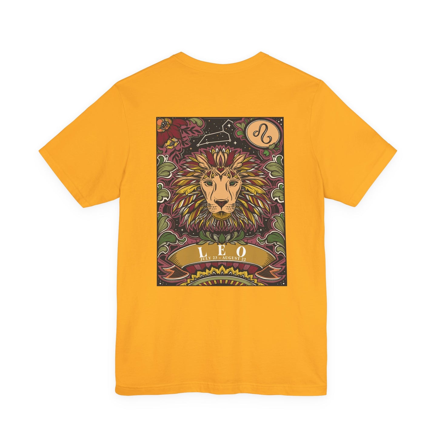 Leo Constellation & Floral Zodiac T-Shirt – July 23 to August 22