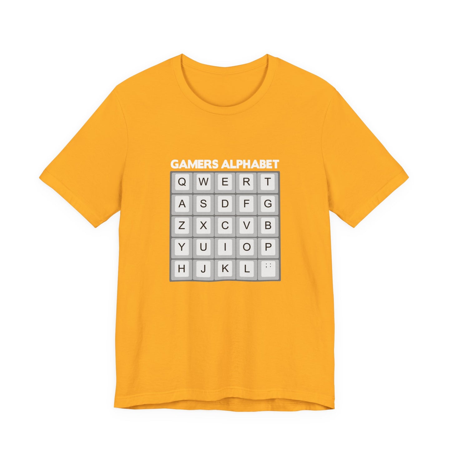 Gamers Alphabet T-Shirt – Funny Keyboard Gamer Essential Graphic Tee