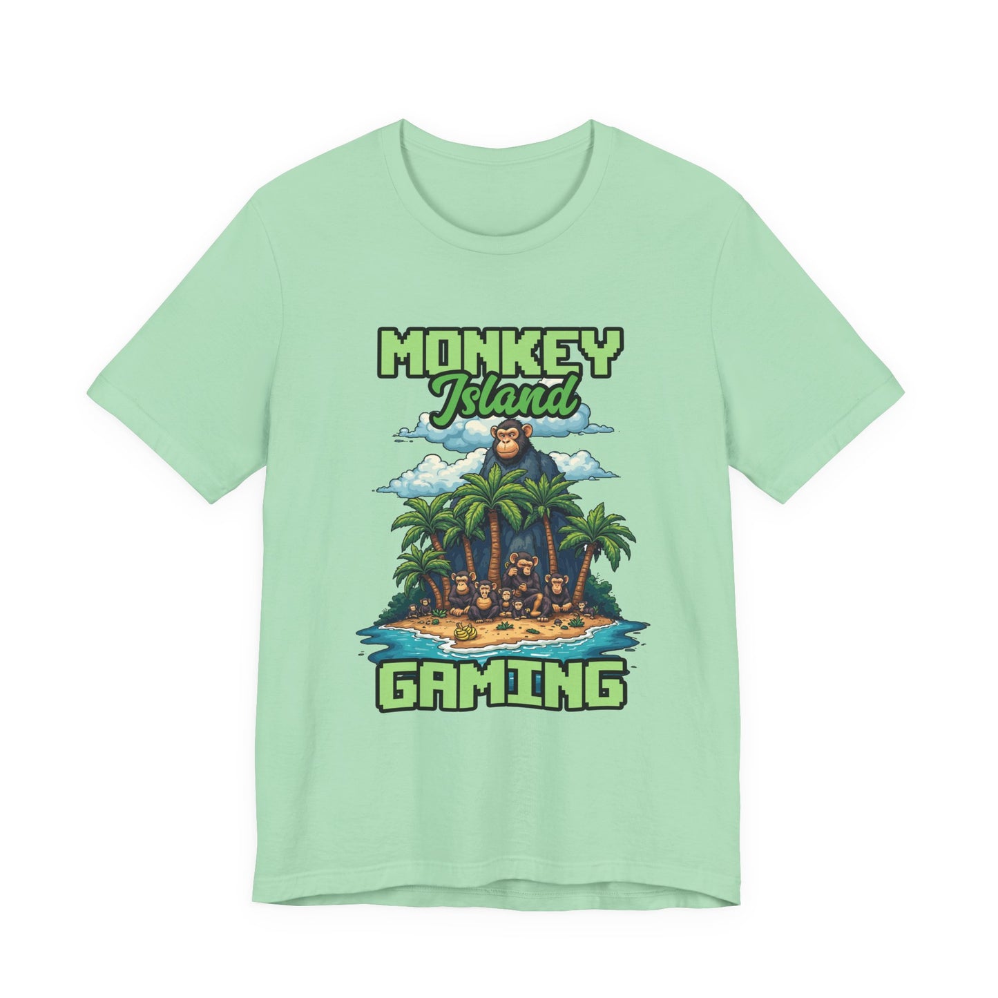 Monkey Island Gaming Tshirt – Giant Gorilla and Monkey Island Graphic