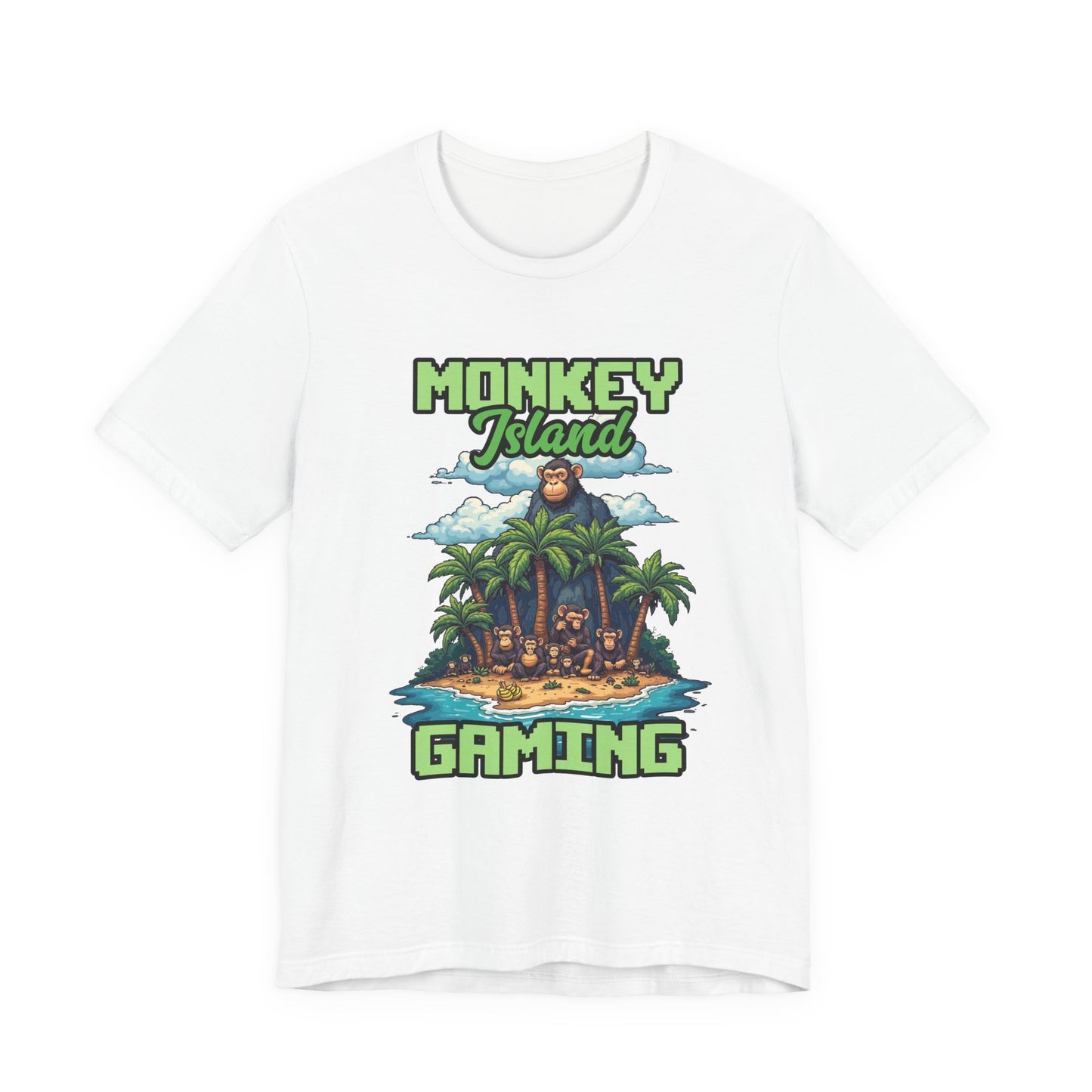 Monkey Island Gaming Tshirt – Giant Gorilla and Monkey Island Graphic