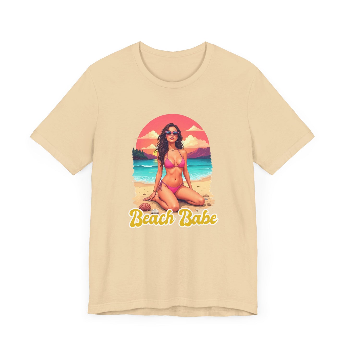 Beach Babe T-Shirt – Stylish Women in Bikini Beach Graphic Tee