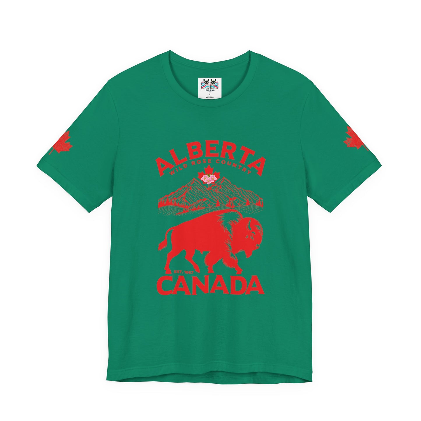 Alberta Wild Rose Country Bison T-Shirt
